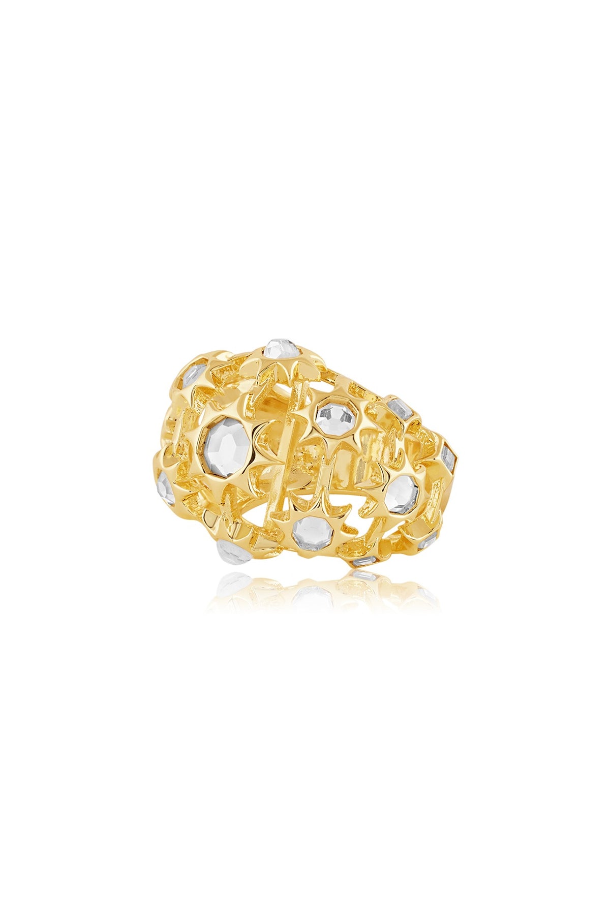 Gold Plated Mirror Ring