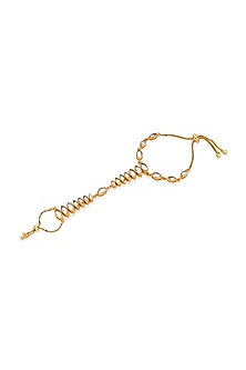 Gold Finish Marquise Mirror Hand Harness