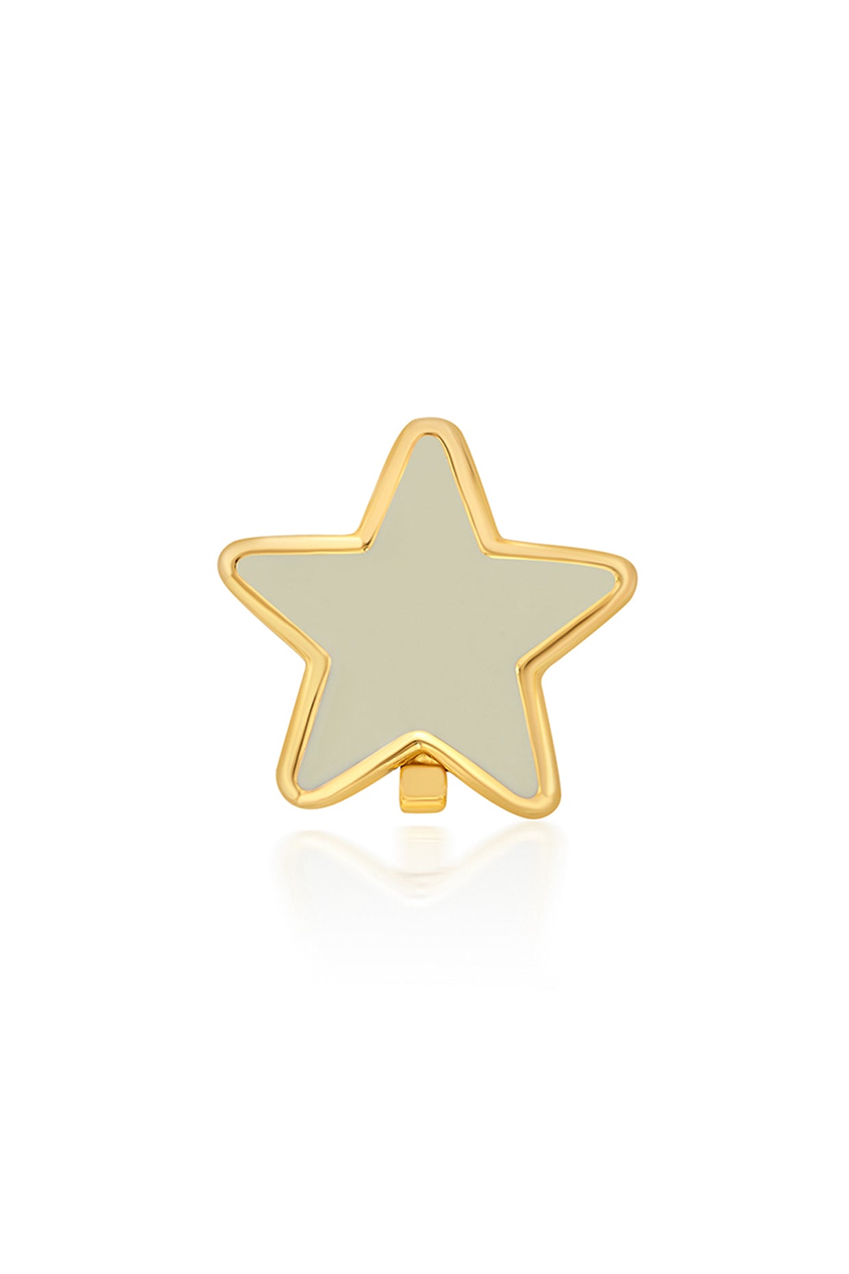 Gold Plated Star Ecru Charm
