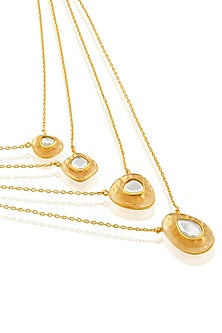 Gold Plated Mirror Layered Necklace
