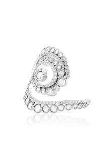 Gold Plated Mirror & Crystal Zirconia Cuff