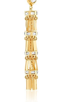 Gold Plated Mirror Dangler Earrings
