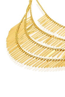 Gold Plated Hand-Cut Mirror Layered Necklace
