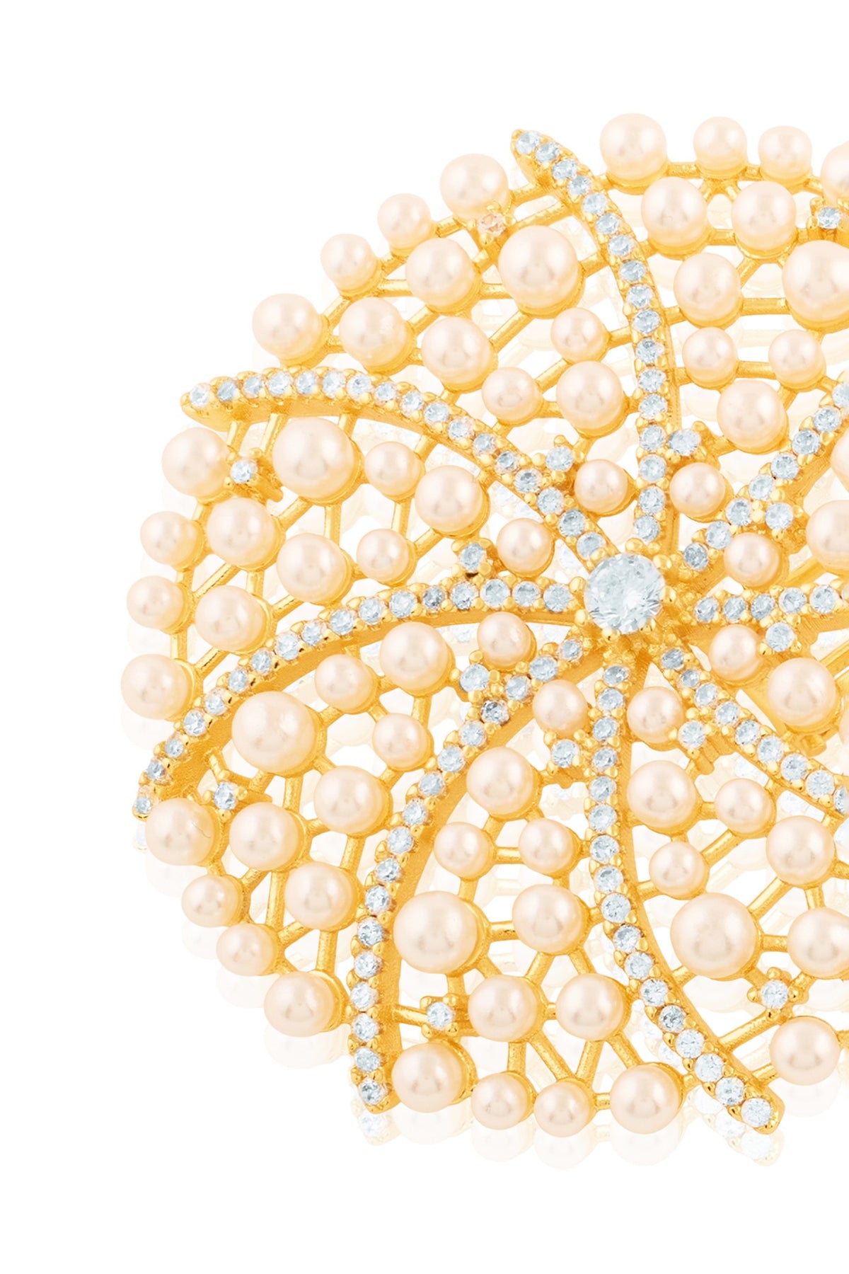 Gold Plated Pearl Stud Earrings