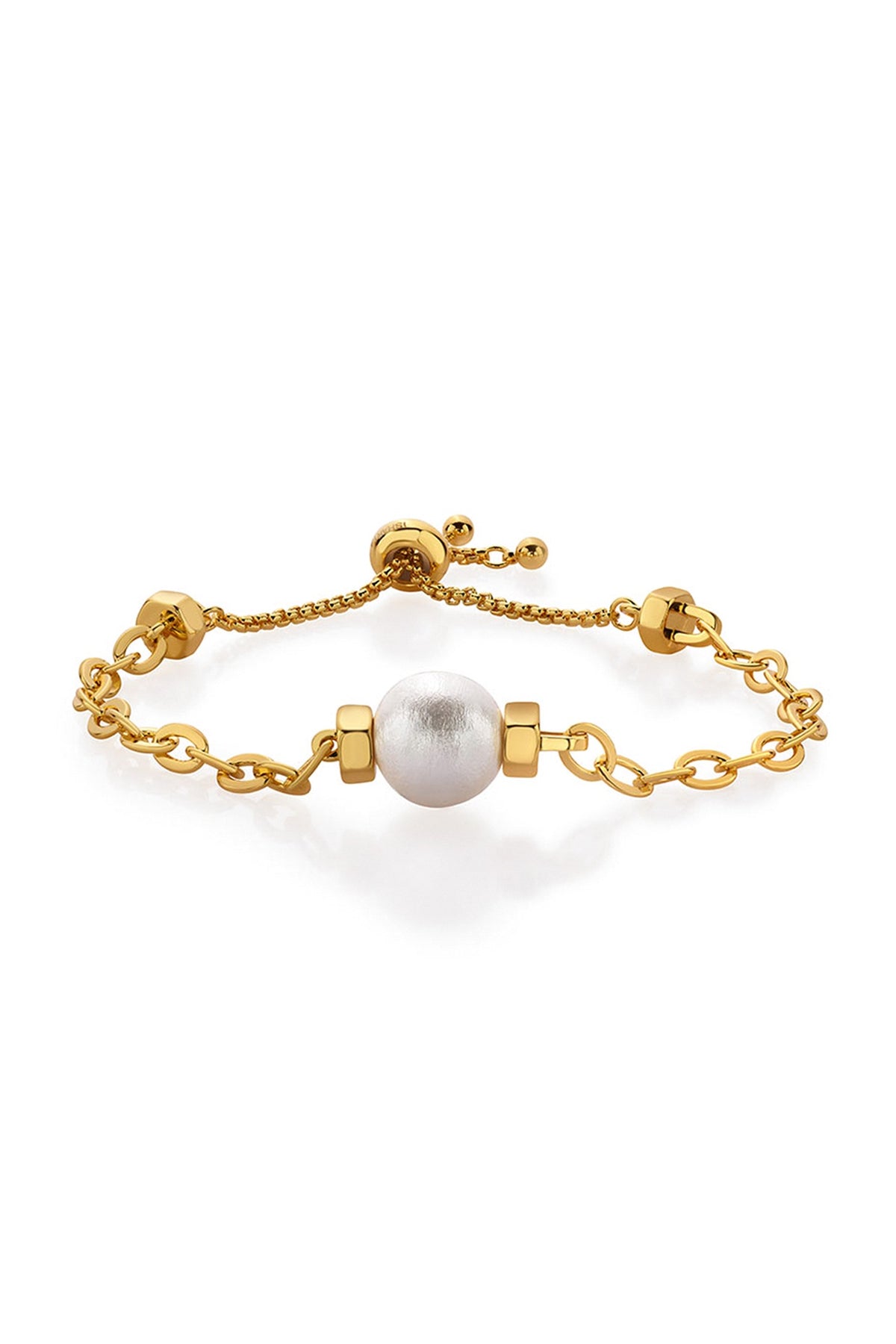 Gold Finish Pearl Bracelet