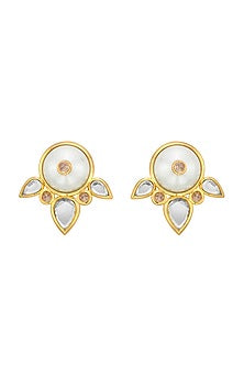 Gold Finish Stud Earrings