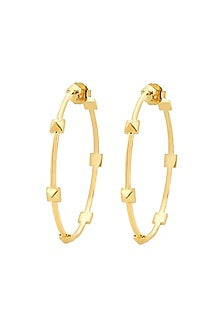 Gold Finish Brass Earrings