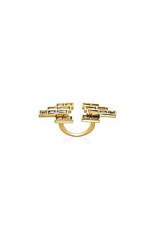 Gold Finish Mirror Ring