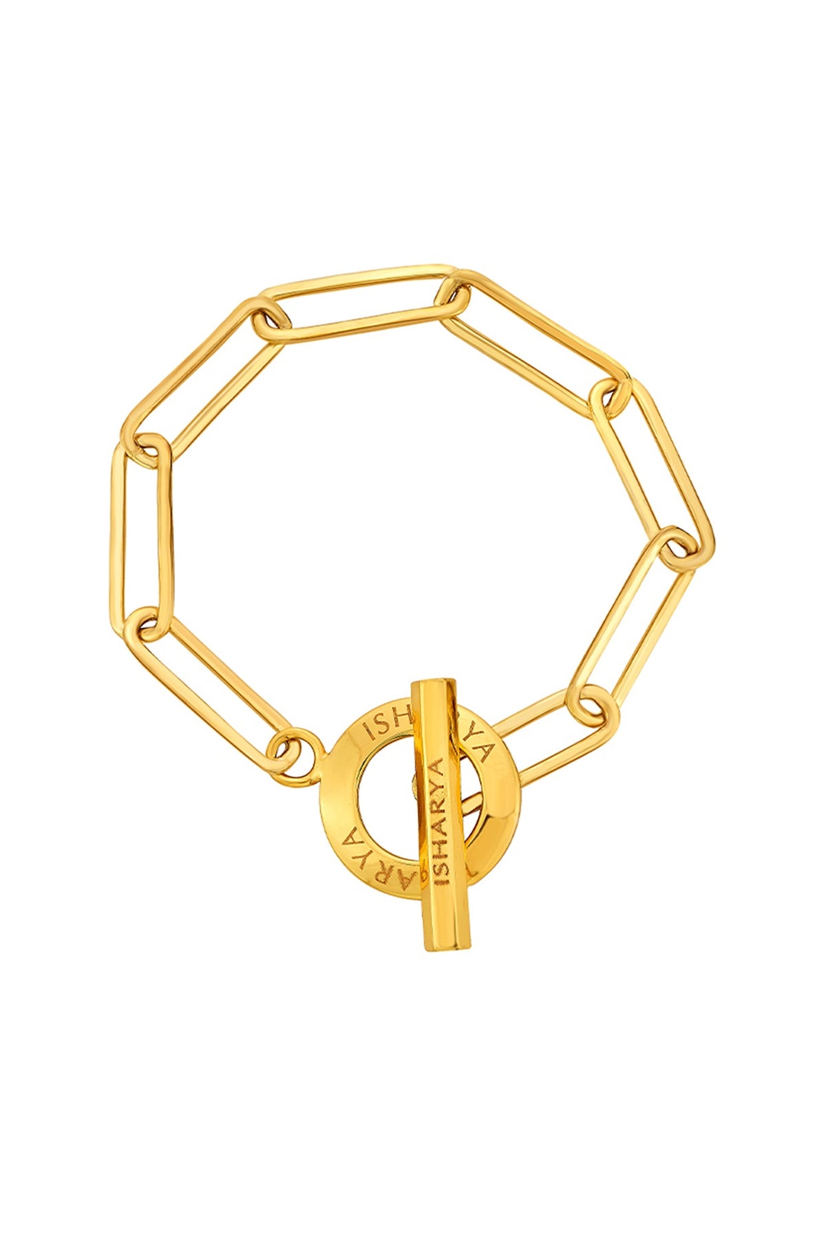 Gold Finish Link Bracelet