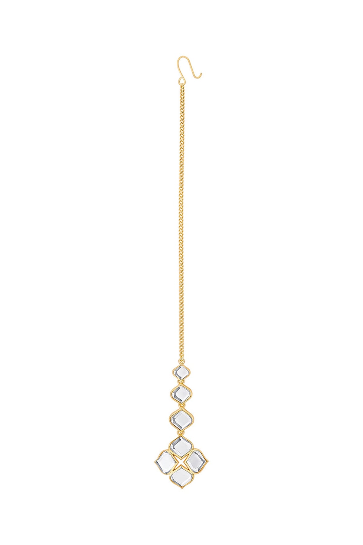 Gold Plated Mirror Maang Tikka
