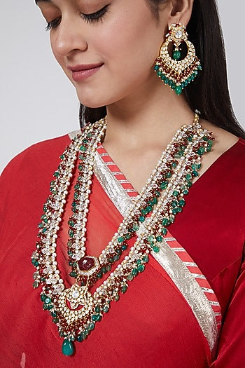 Gold Plated Handcrafted Necklace In Sterling Silver