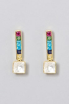 Gold Plated Handcrafted Earrings In Sterling Silver