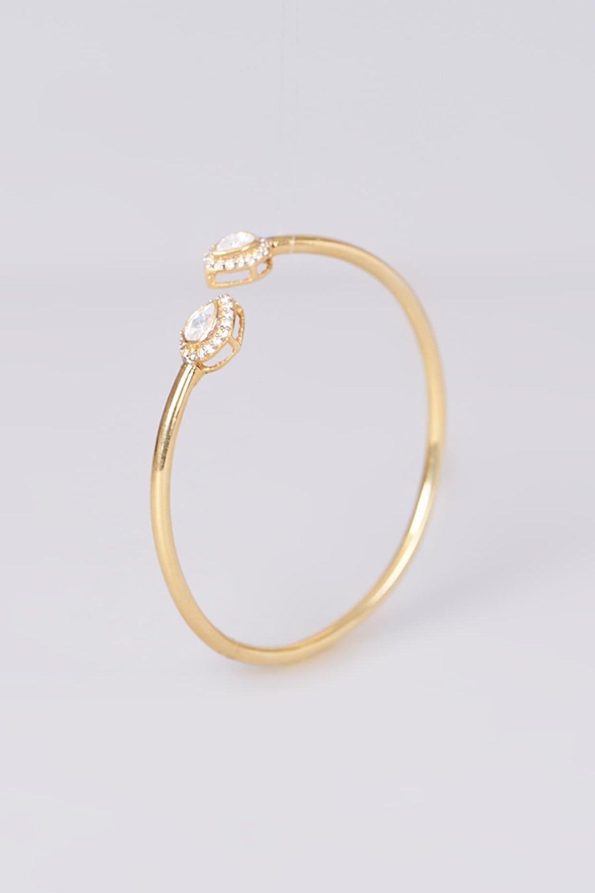 Gold Plated Handcrafted Bangle In Sterling Silver