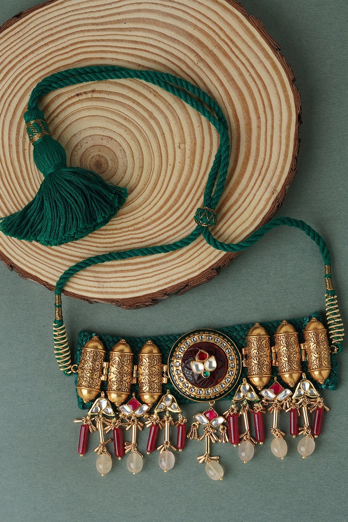 Gold Finish Handcrafted Choker Necklace
