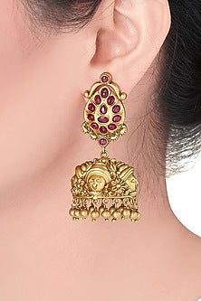 Gold Plated Emerald Earrings