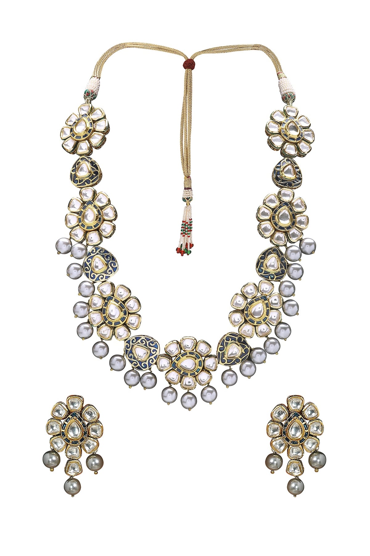 Gold Plated Meenakari Necklace Set