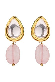 Gold Plated Rose Quartz Necklace Set
