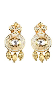 Gold Finish Beaded Meenakari Necklace Set