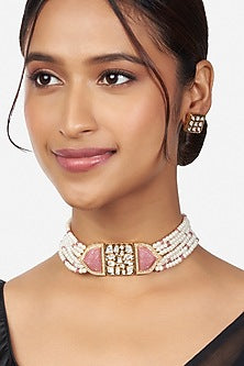 Gold Finish Handcrafted Choker Necklace Set