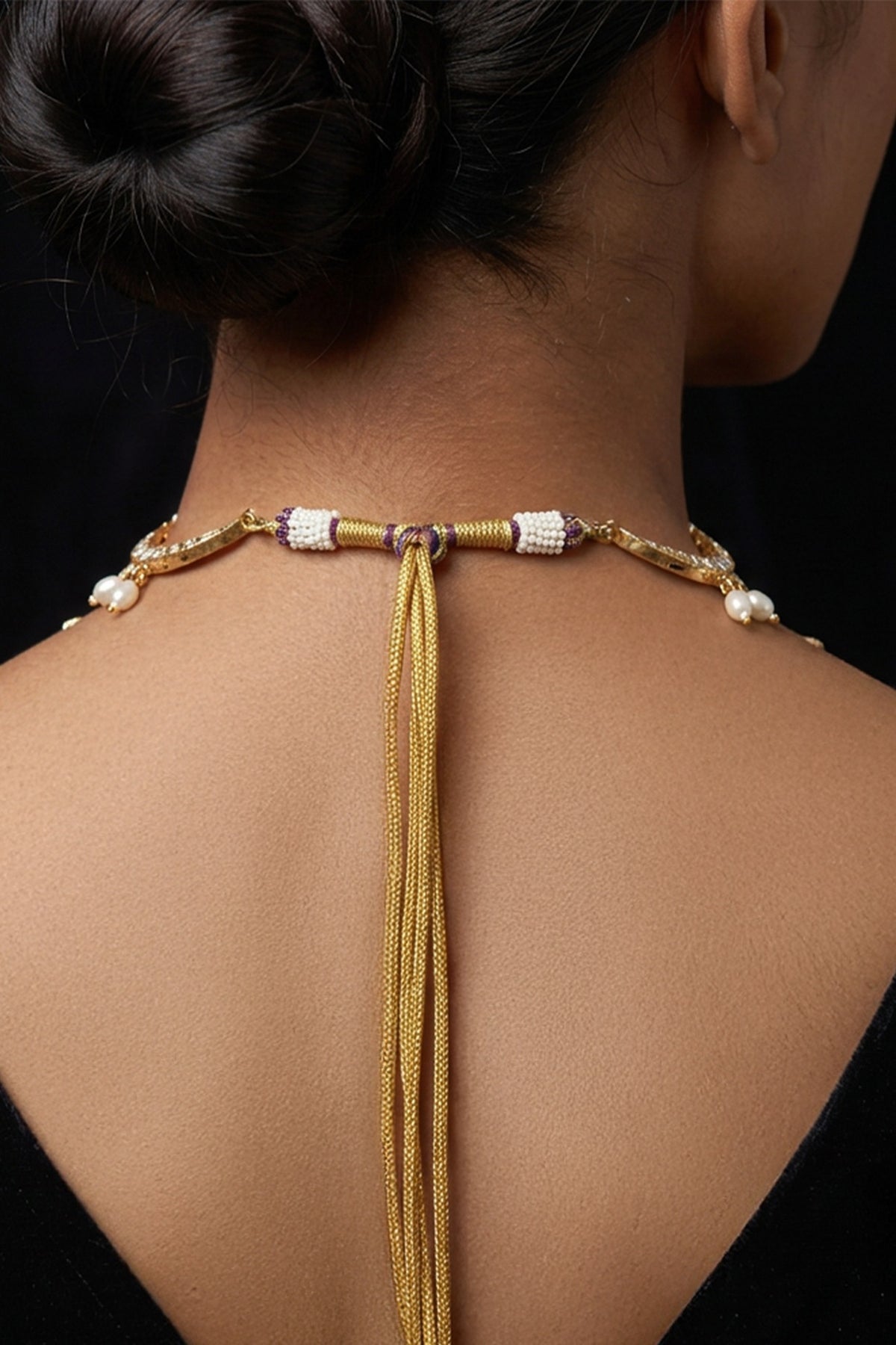 Gold Finish Brass Nirvani Necklace Set