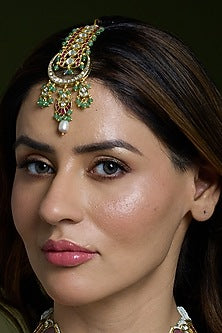 Yellow Gold Finish Brass Maangtikka