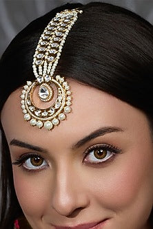 Yellow Gold Finish Brass Maangtikka