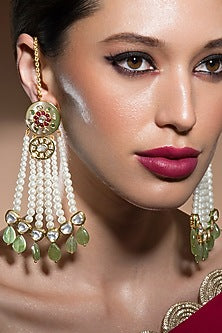 Gold Finish Fluoride Earrings