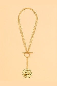 Gold Finish Sagittarius Celestial Necklace