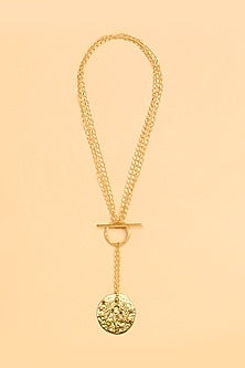 Gold Finish Virgo Celestial Necklace