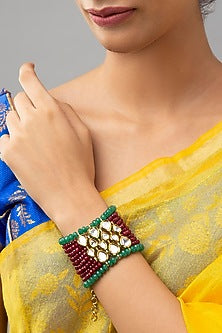 Gold Finish Hydro Kundan Bracelet