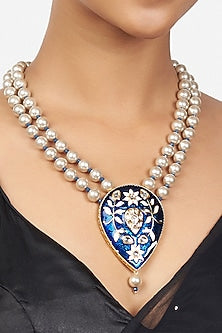 Gold Finish Pearl Necklace