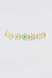 Gold Finish Floral Necklace