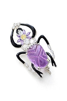 White Rhodium Finish Amethyst & Citrine Gemstone Pendant Necklace In Sterling Silver
