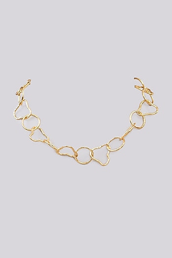 Gold Plated Hammered Necklace
