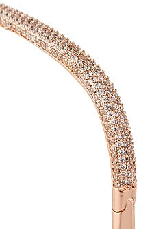 Rose Gold Finish Zirconia Bangle