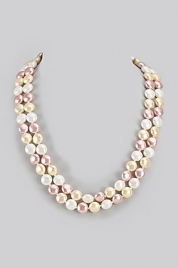Multi-Colored Shell Pearl Layered Necklace