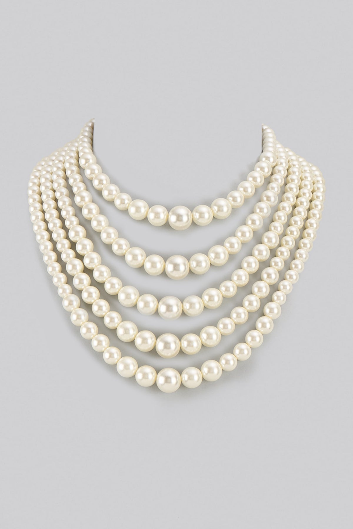 White Pearl Layered Necklace