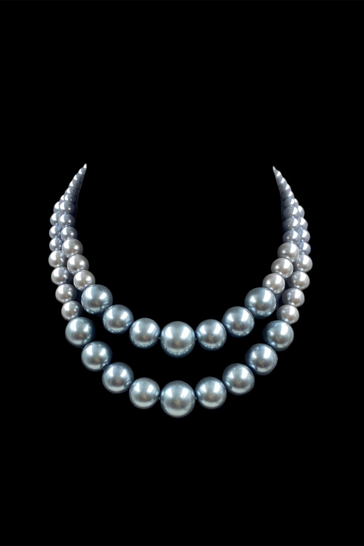 Grey Shell Pearl Layered Necklace