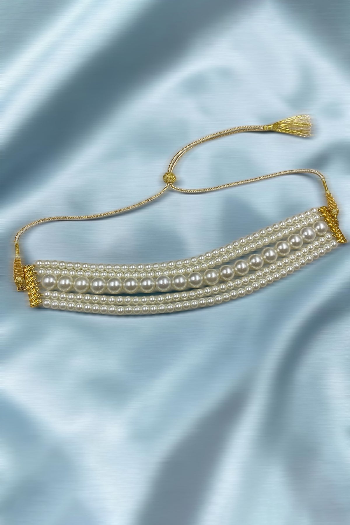 White Shell Pearl Choker Necklace