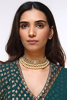 Gold Plated Kundan Choker Necklace