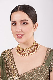 Gold Plated Necklace With Beads