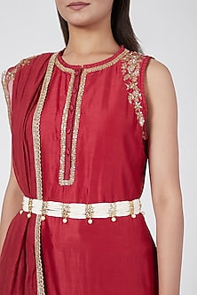 Gold Plated Kundan Waist Belt