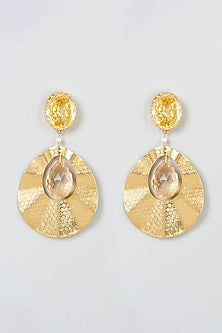 Gold Plated Earrings With Crystals