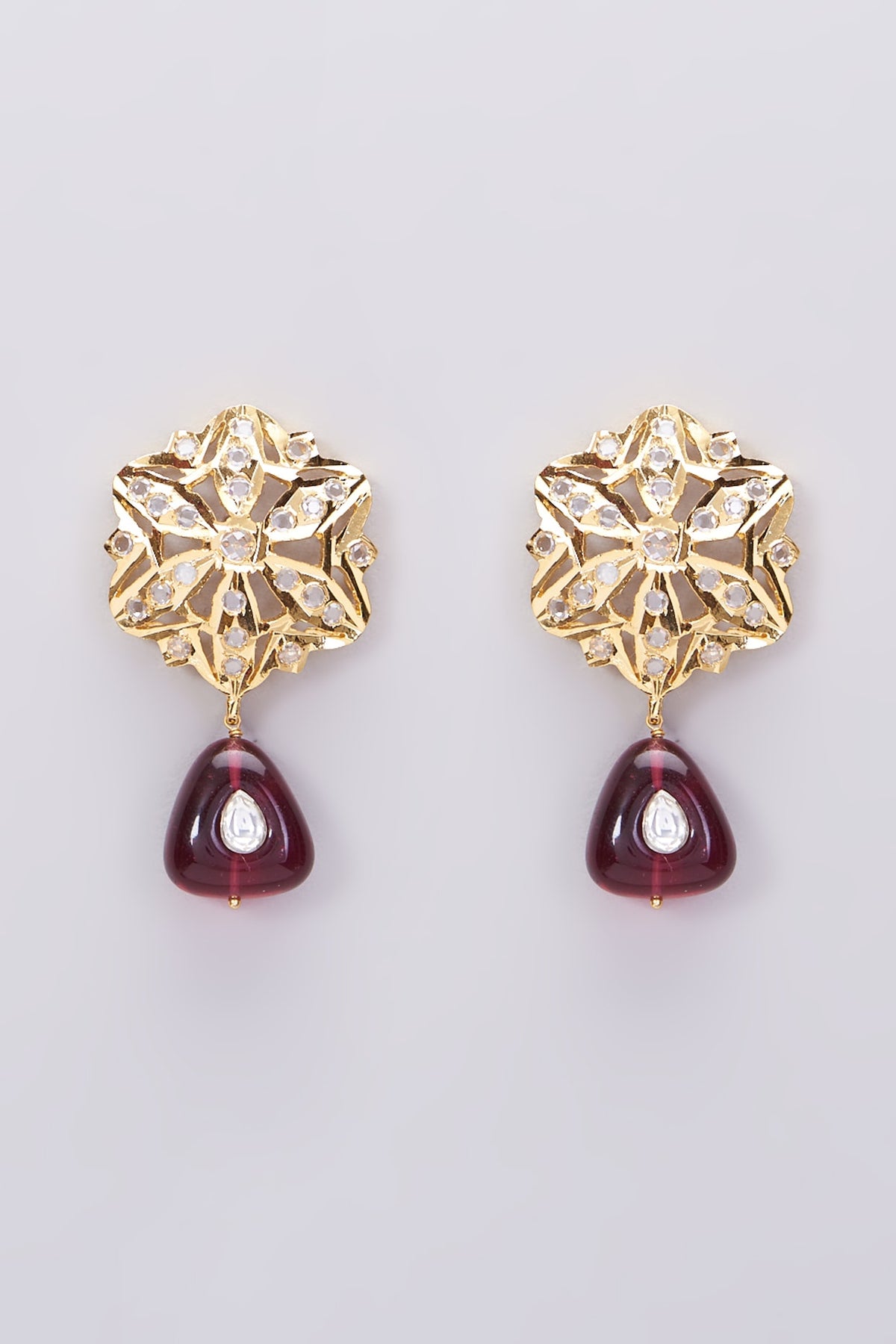 Gold Plated Stud Earrings With A Pearl