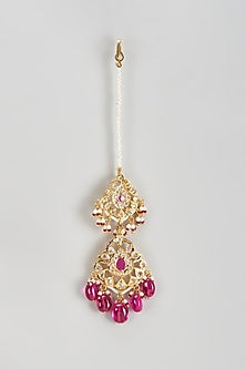 Gold Plated Kundan Polki Maangtikka
