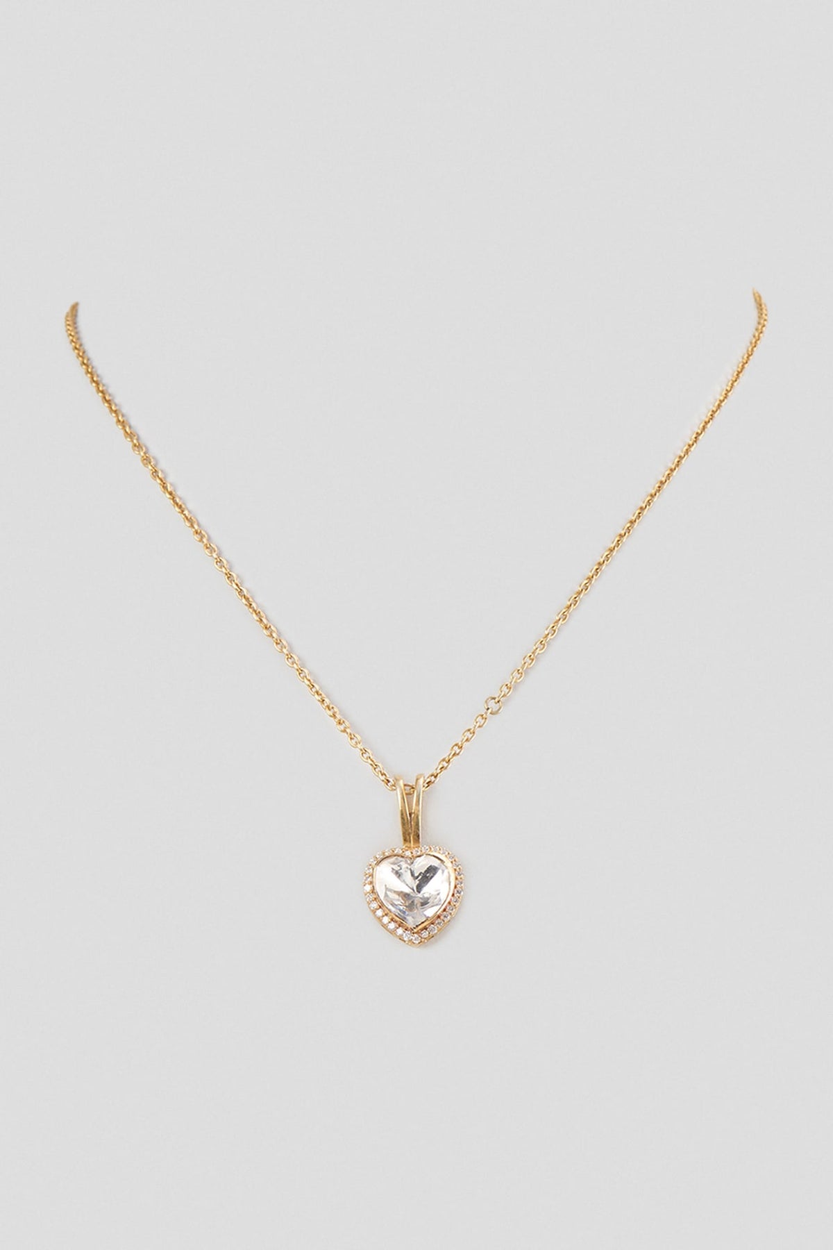 Gold Finish Kundan Polki & Pearl Heart-Shaped Pendant Necklace In Sterling Silver