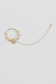 Gold Plated Kundan Polki & Pearl Nath