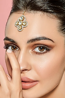 18 Kt Yellow Gold Diamond Maang Tikka