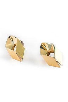 Gold Plated Brass Stud Earrings