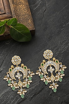 Gold Plated Fresh Water Pearls Chandbali Earrings